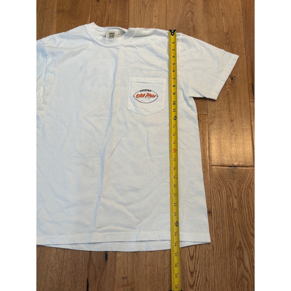 Old Row Comfort Colors Smoke Em If You Got Em Graphic Pocket T-Shirt White M - Picture 3 of 5